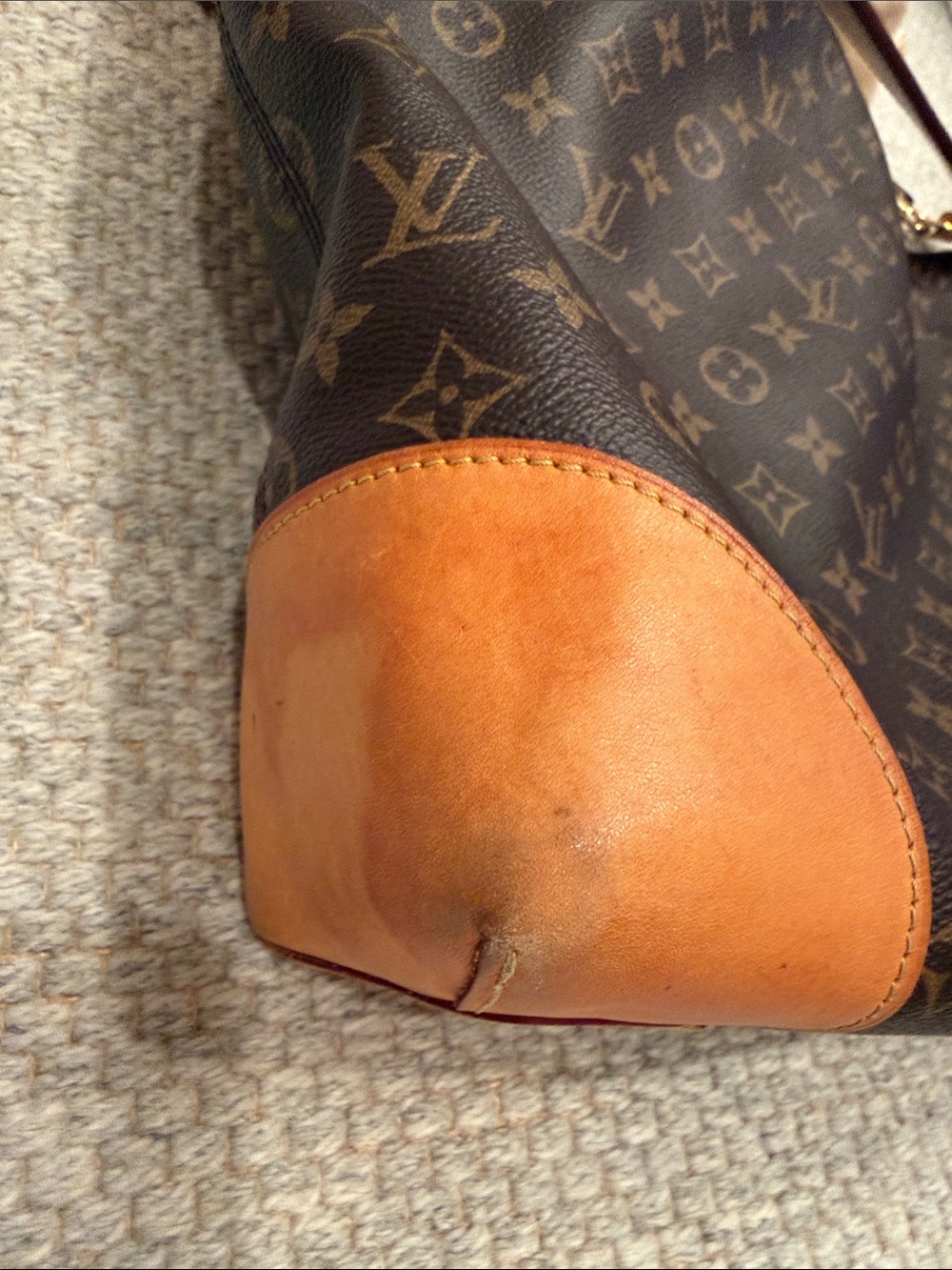 Louis Vuitton Berri MM MNG Monogram Canvas Shoulder Bag w Tan Leather Trim - Picture 15 of 16